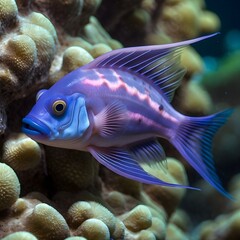 Alien Fish with Gills and Fins Generative AI