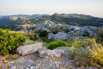 Fototapeta na wymiar Montain landscape from Lovcen, Montenegro
