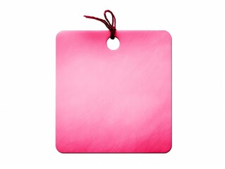Simple empty pink price label on white background, Generative AI