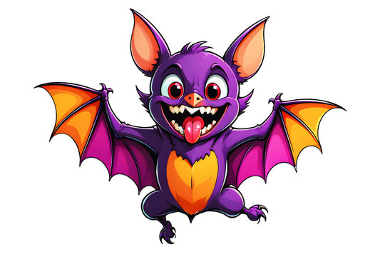 A Cartoonish Bat in a Playful Pose (PNG 10800x7200)