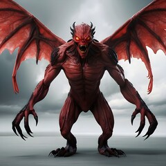 Winged Clawed Alien Monster Generative AI