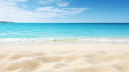 Fototapeta na wymiar dream like turquise water along a white sand beach