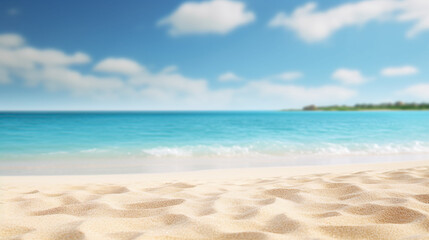 Obraz premium dream like turquise water along a white sand beach