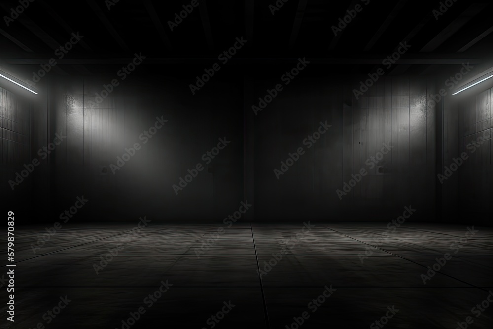 Aufkleber dark background with light shining generative ai