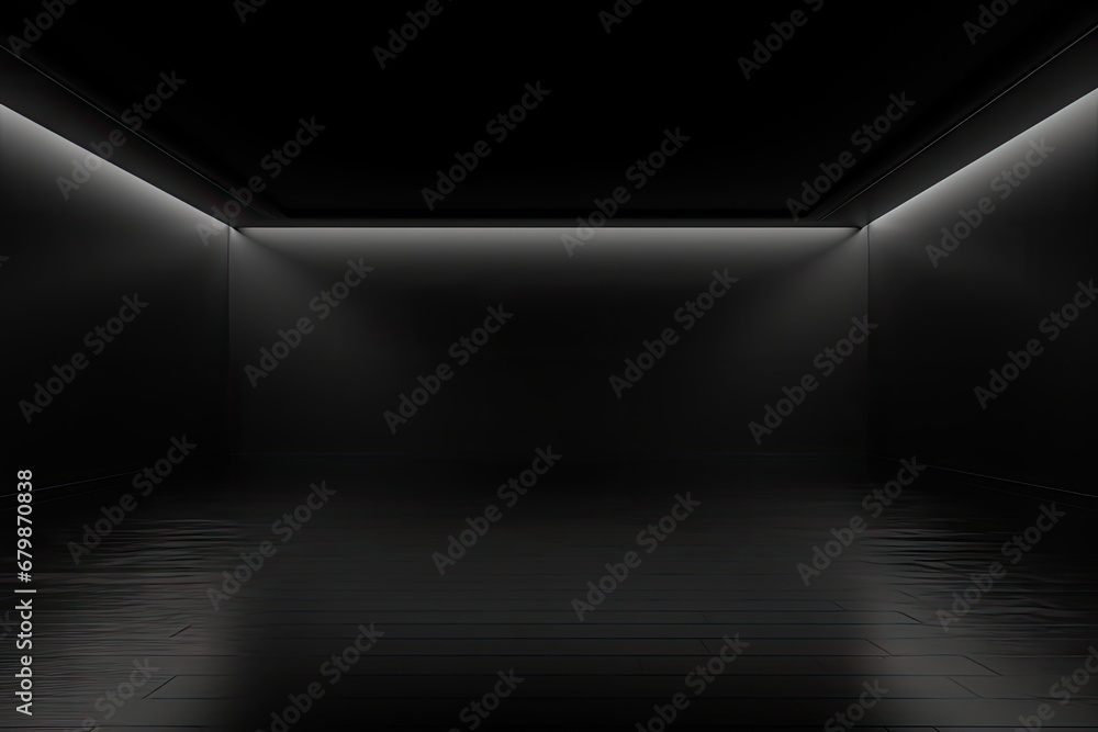 Poster a black area with an empty space on it generative ai