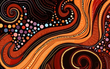 Naklejka premium Traditional Indigenous Artwork