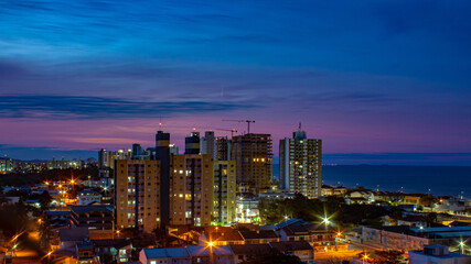 pôr-do-sol em  Balneário Piçarras, Santa Catarina, Brasil 