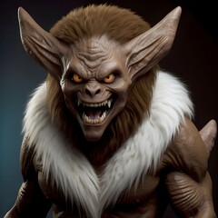 Furry Toothed Alien Monster Generative AI