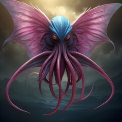 Tentacled Winged Alien Monster Generative AI