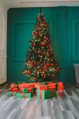 Living room interior, Christmas atmosphere