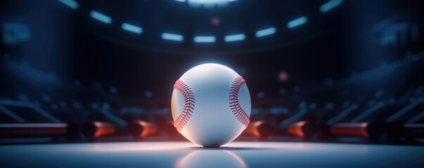 banner of baseball ball sports soccer, football , hand ball background poster in glossy futuristic design, glowing neon details mechanical digital look for cyber online gaming tournaments play - obrazy, fototapety, plakaty