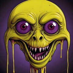 Eyed Fanged Alien Monster Generative AI