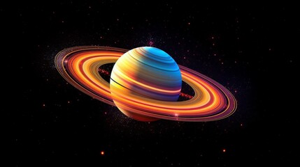 Naklejka premium Planets are spherical four orbits solar outer planets illustration picture AI generated art