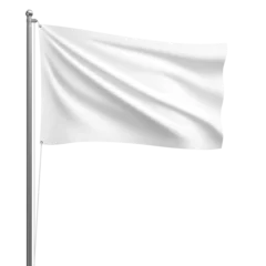 Fotobehang White Flag © Maker Mockup