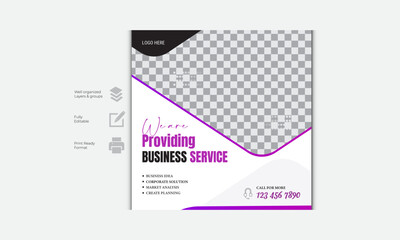 
Business social media post template banner design
