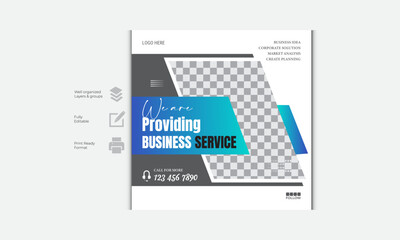 
Business social media post template banner design
