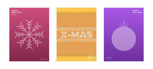 New year 2024 minimalistic poster. Happy New Year and Merry Christmas with this greeting card. Creative concept for banner, flyer, cover, social media. Vector illustration