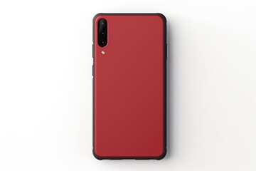 single red silicone phone case against a soft white background