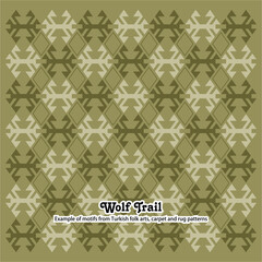 Turkish Rug and carpet design vector motif,