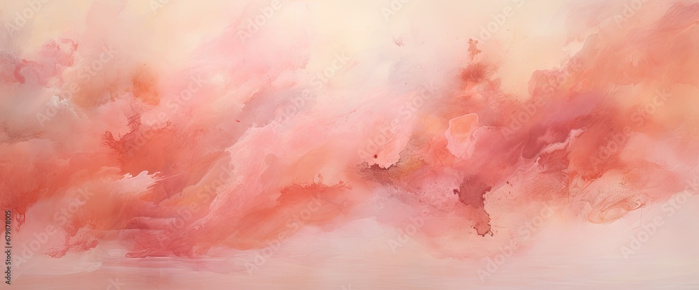 Poster an abstract painting in pink with red splashes generative ai