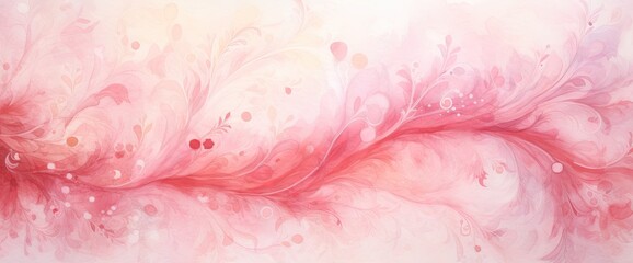Fototapeta na wymiar a watercolor painting background of a pink and white paisley Generative AI