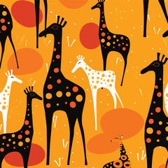 Naklejki  giraffe spots print pattern