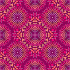 Abstract circle seamless mandala pattern for fabrics and linens and wrapping paper and fashion textiles 