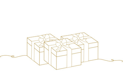gift box line art style. black friday element vector	