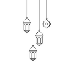 Islamic Lantern Line Decoration