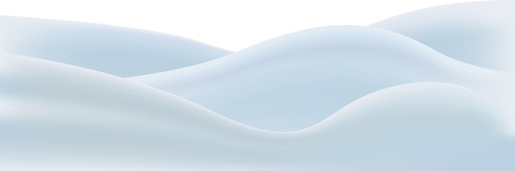 Snowdrift snow mound wavy surface close up realistic image against transparent background, illustration, png - obrazy, fototapety, plakaty