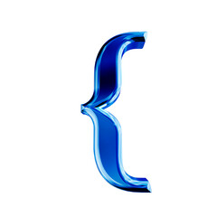 Blue symbol with bevel