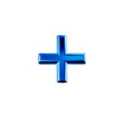 Obraz premium Blue symbol with bevel