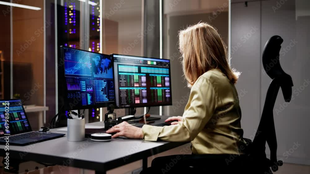 Poster Analytic Analyst Looking at Computer Data