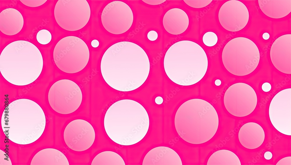 Poster this is a pink retro pattern with dots generative ai