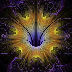 Fairy flower. Created in the program Apophysis 7x. 