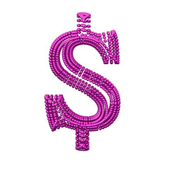 Symbol of small purple spheres