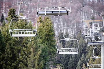 chair lift in the mountains