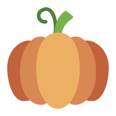Pumpkin colorful flat icon