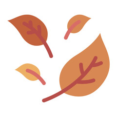 Dry Leaves colorful flat icon