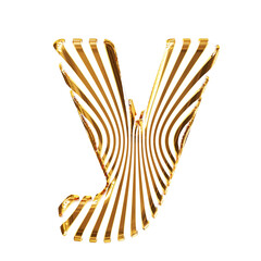 White symbol with ultra thin gold straps. letter y