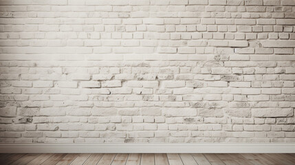 Fond d'un mur blanc en intérieur, texture plâtre, briques. Ambiance claire. Arrière-plan pour conception et création graphique.