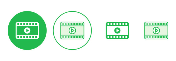 Video icon set. video camera icon vector. movie sign. cinema