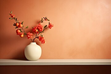 Apricot Elegance: Colored Stylish Backdrop with a Pop of Vibrant Hue