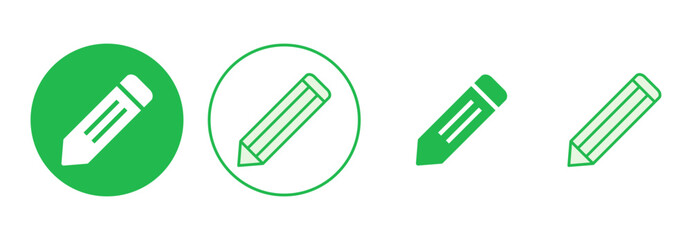 Pencil icon set. pen symbol. edit icon vector