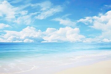 Azure Serenity: Tranquil Beach Bliss Under Clear Skies