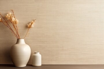 Cozy Warmth: Beige Fabric Texture Wall Design for Interior Surfaces
