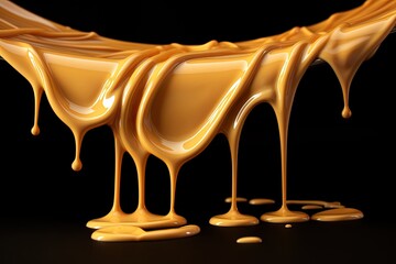 Caramel Dreams: Indulgent Caramel Color Dripping in Sweet Delight