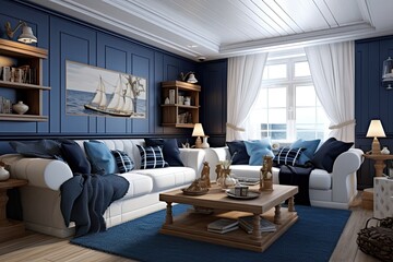 Nautical Grace: Elegant Navy Hues in a Timeless Design