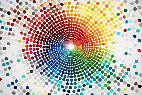 Color Wheel: A Modern Dotted Background for Seamless Design