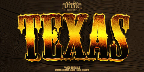 Cowboy editable text effect, customizable western and hat 3D font style